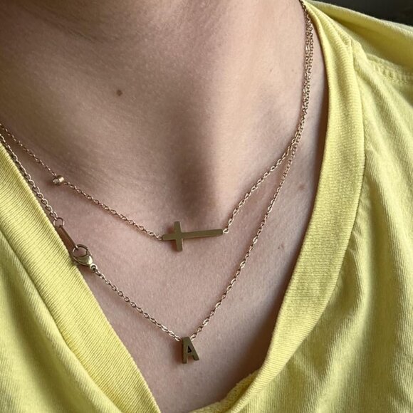 Neiman Marcus 14K Gold Plated Cross Necklace - Picture 4 of 6